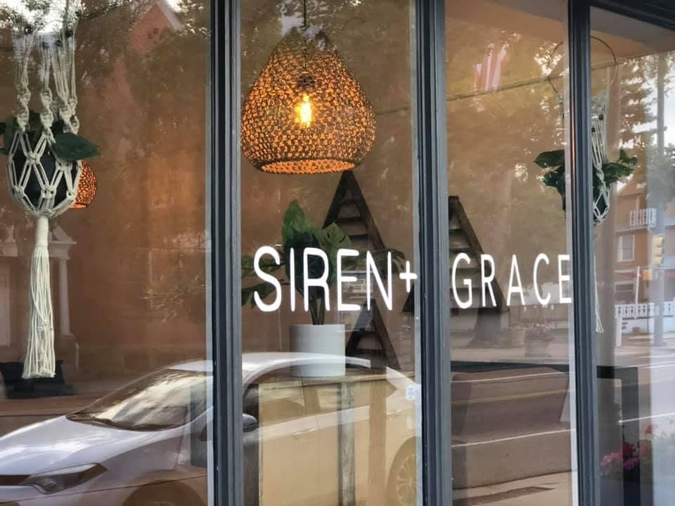 Siren + Grace storefront signage